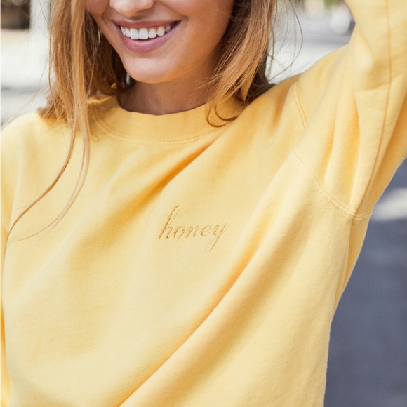 Brandy Melville Tops - John Galt “Honey” Crew Neck Sweatshirt